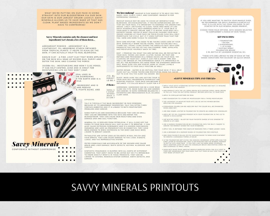 SAVVY MINERALS Prints Digital Download Young Living Essential Oils ...