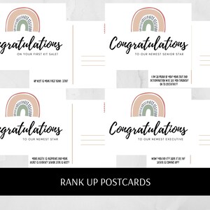 Rainbow Rank Up Postcards / Young Living Essential Oils / Digital Download / Happy Mail / Essential Oil Business / Congratulations Cards /