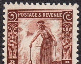 Maori Woman New Zealand Postage Stamp Issued 1935