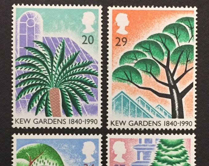 1990 Kew Gardens Set of Four Great Britain Postage Stamps