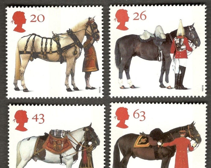 Royal Horses Set of Four Great Britain Postage Stamps Issued 1997