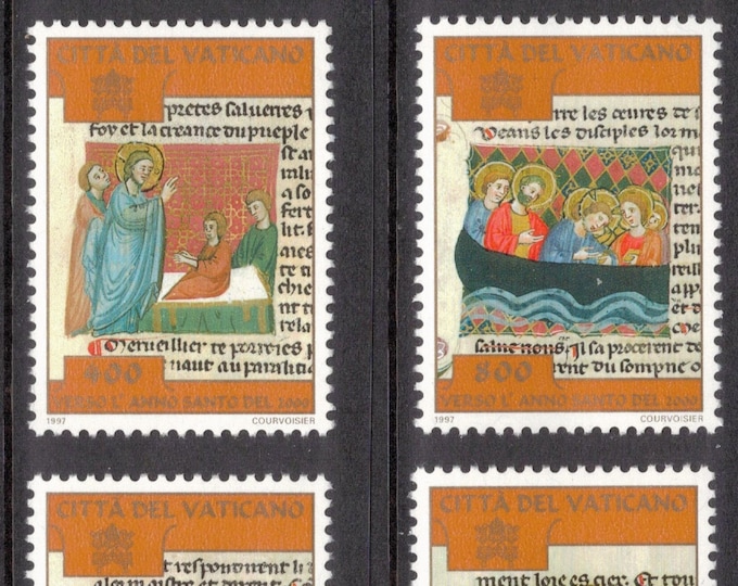 Gospel Scenes Set of Four Vatican City Postage Stamps Issued 1997