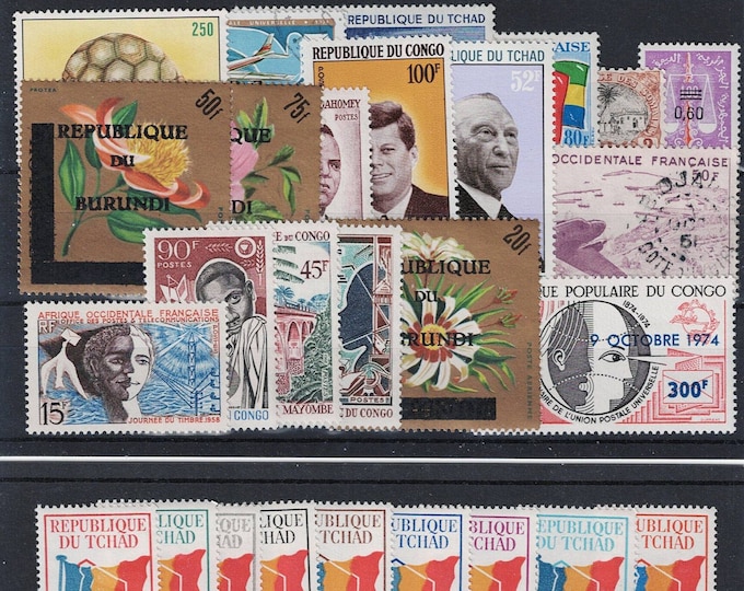 Africa Stamp Collection 35 Different Mint Used
