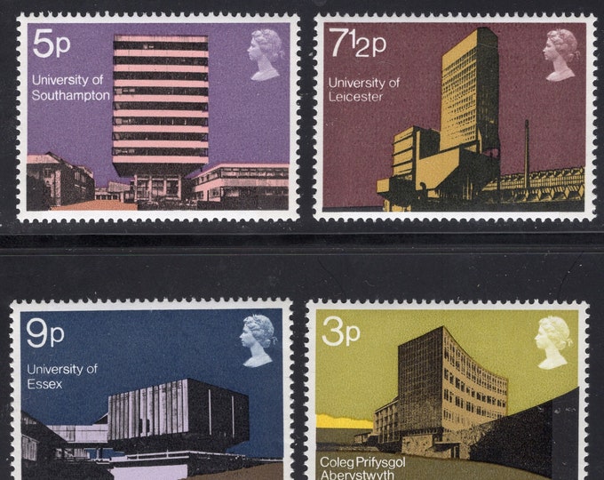 1971 Modern British University Buildings Set of Four Great Britain Mint Postage Stamps