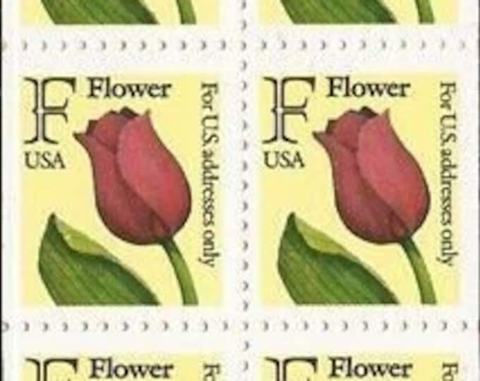 Flowers Booklet of Ten United States F Rate Postage Stamps Issued 1991