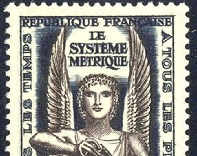 1954 Metric System 150th Anniversary France Postage Stamp Mint Never Hinged