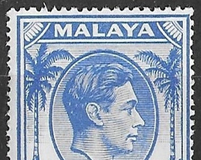King George VI Singapore Postage Stamp Issued 1952