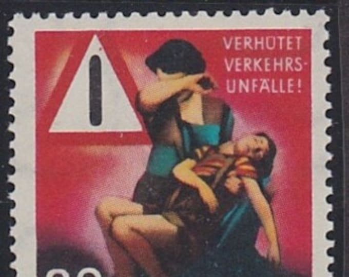 Traffic Accident Awareness Germany Postage Stamp Issued 1953