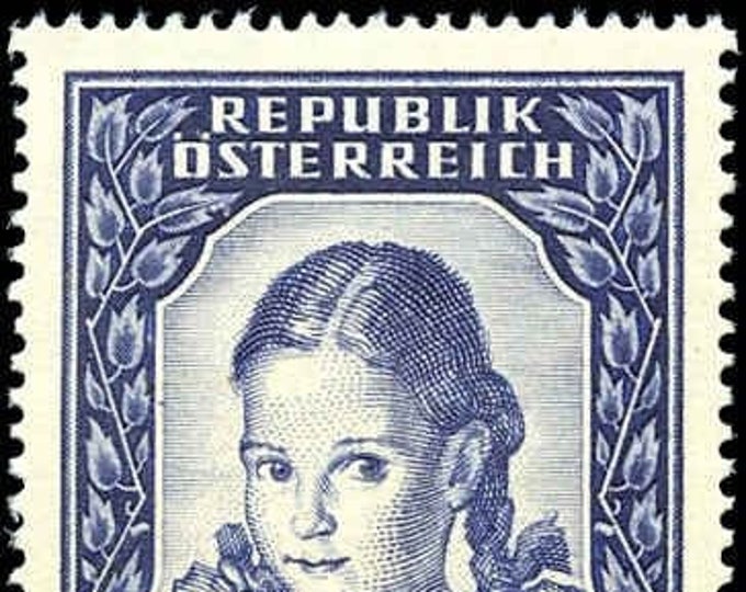 International Children Correspondence Austria Postage Stamp Issued 1952