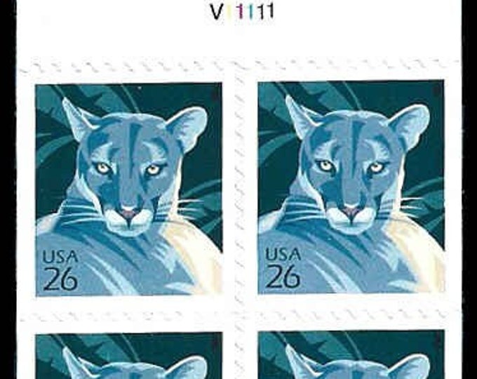 Florida Panther Booklet of Ten 26-Cent United States Postage Stamps Issued 2007