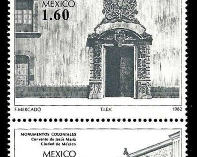 1982 Colonial Monuments Mexico Strip of Four Postage Stamps Mint Never Hinged