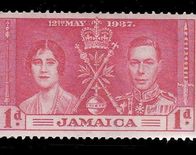 1937 Coronation of King George VI Set of Three Jamaica Postage Stamps Mint Never Hinged