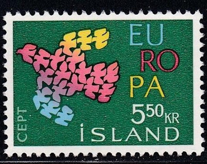 1961 Europa Birds Set of 2 Iceland Postage Stamps Mint Never Hinged