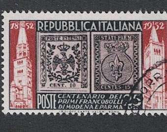 Modena and Parma Set of Two Italy Postage Stamps Issued 1952 Used