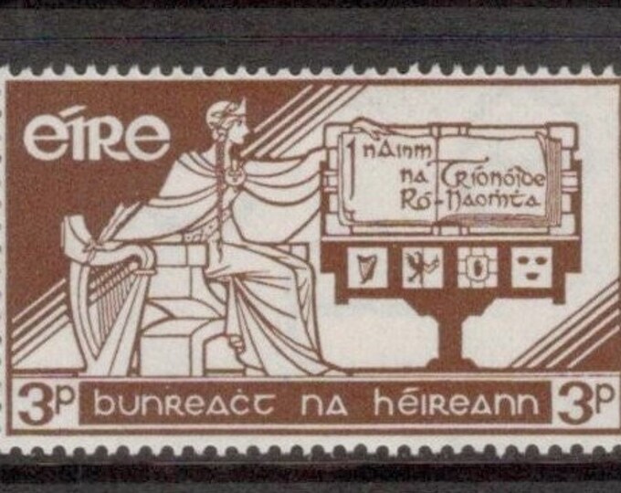 Irish Constitution Set of Two Ireland Postage Stamps Issued 1958
