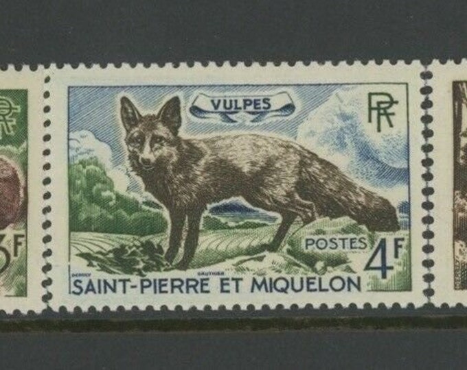Mammals Set of Four St Pierre and Miquelon Postage Stamps Issued 1964