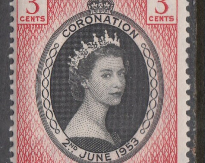 1953 Coronation of Queen Elizabeth II St Lucia Postage Stamp Mint Never Hinged