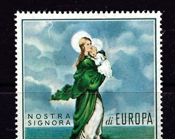 Our Lady of Europe San Marino Postage Stamp Issued 1966