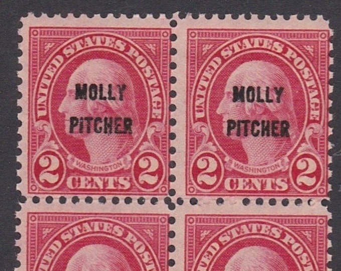 Molly Pitcher Block of Four 2-Cent United States Postage Stamps