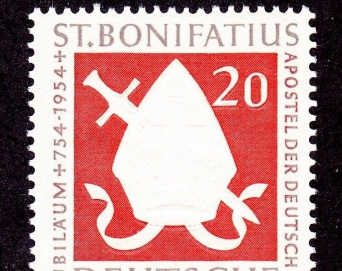 Saint Boniface Germany Postage Stamp Issued 1954