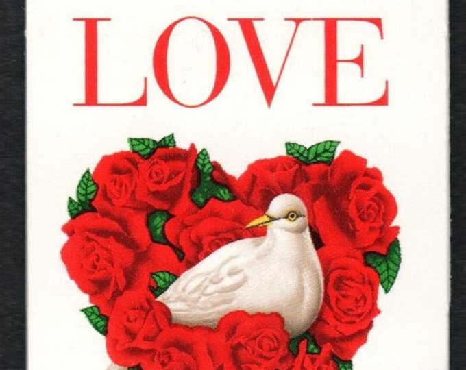 1994 Dove and Roses Love Complete Booklet of Twenty 29-Cent US Postage Stamps