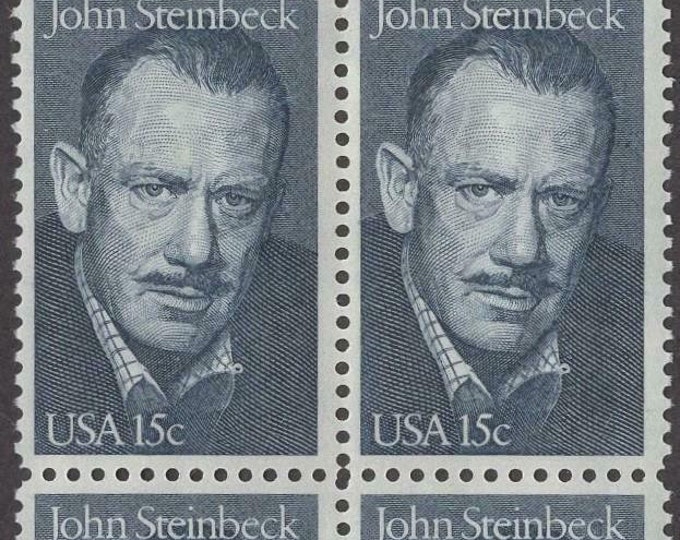 1979 John Steinbeck Literary Arts Block of Four 15-Cent US Postage Stamps Mint Never Hinged
