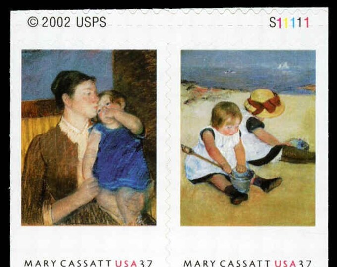 Mary Cassatt Paintings Block of Four 37-Cent United States Postage Stamps Issued 2003