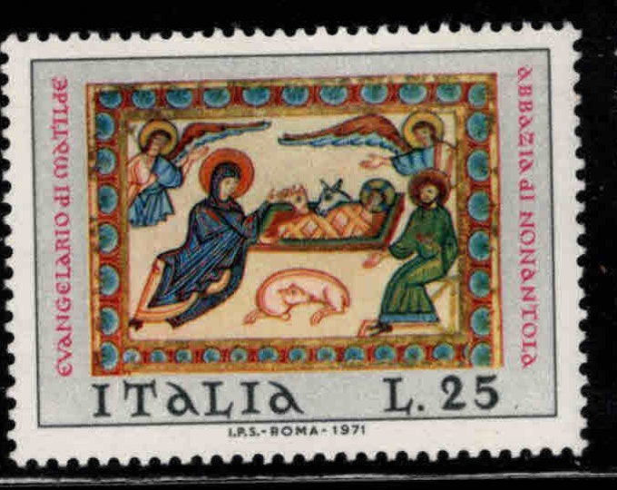 1971 Christmas Set of 2 Italy Postage Stamps Holy Family Magi Mint Never Hinged