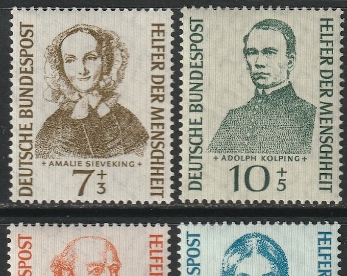 Florence Nightingale Set of Four Germany Postage Stamps Issued 1955