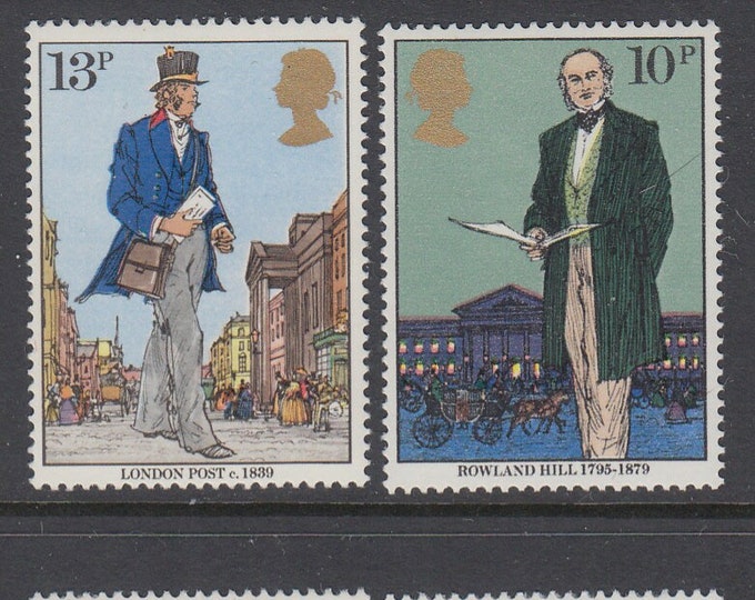 Sir Rowland Hill Set of Four Great Britain Postage Stamps Issued 1979