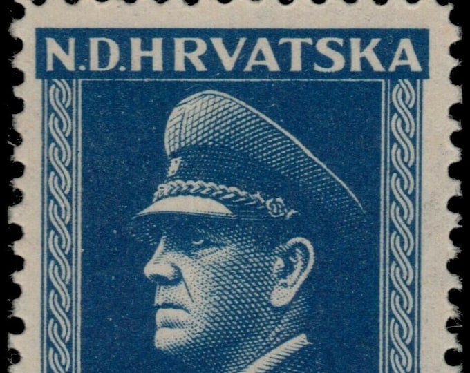 1943 Dr Ante Pavelic Croatia Postage Stamp Mint Never Hinged