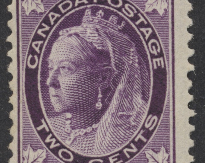 Queen Victoria 2 Cent Canada Maple Leaf Postage Stamp Issued 1897