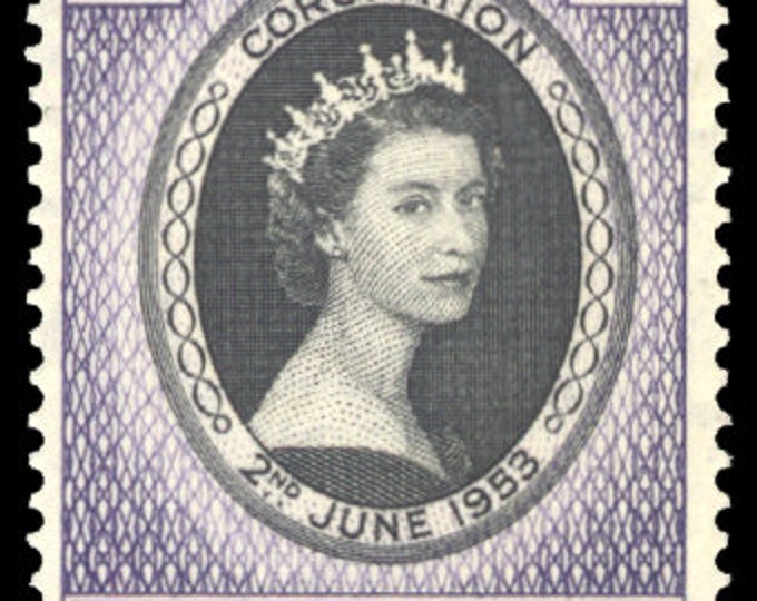 Coronation of Queen Elizabeth II Falkland Islands Dependencies Postage Stamp Issued 1953