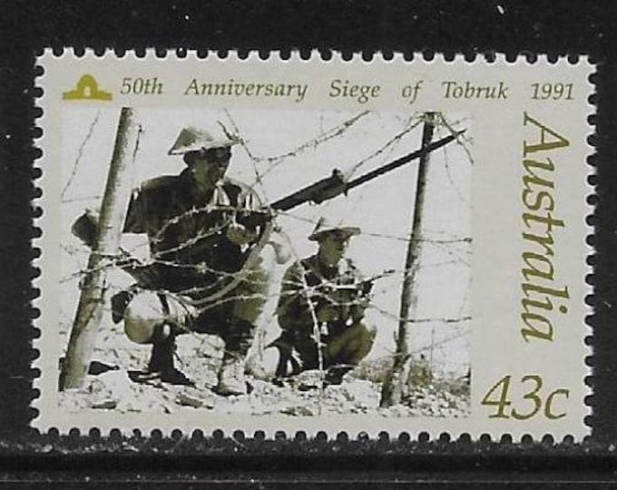 WWII 50th Anniversary Set of 3 Australia Postage Stamps Issued 1991 Mint Never Hinged