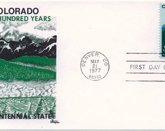 Colorado Statehood Centennial Bazaar First Day Cover Stamp Cachet