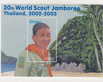 2002 20th World Scout Jamboree Ghana Postage Stamp Souvenir Sheet