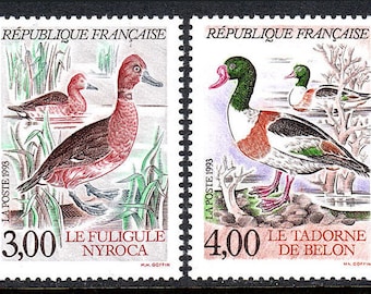 Birds Set of Four France Postage Stamps Issued 1993