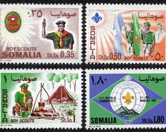 1967 World Scout Jamboree Set of Four Somalia Postage Stamps Mint Never Hinged