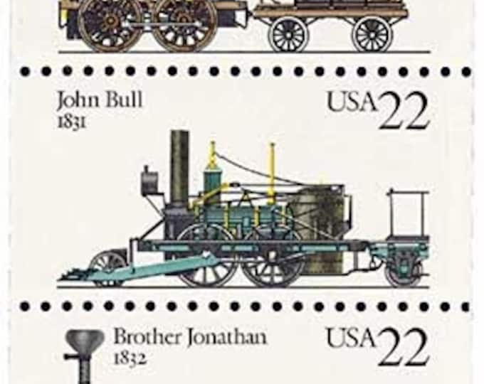 Steam Locomotives Booklet of Twenty 22-Cent United States Postage Stamps Issued 1987