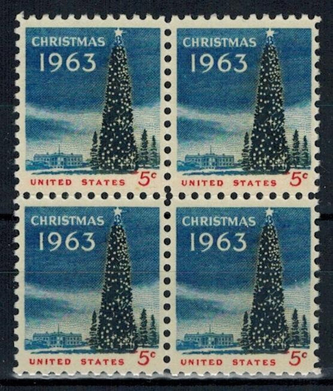 Christmas Tree and the White House Postage Stamp — Little Postage House