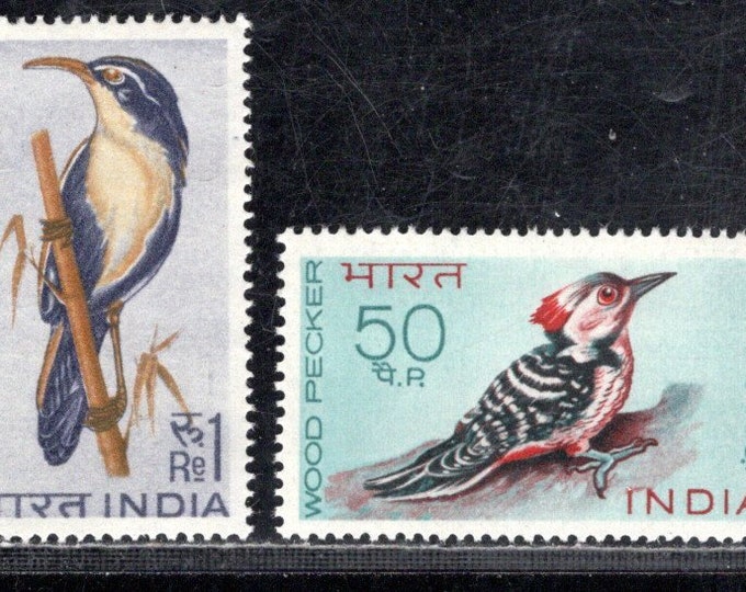 Birds of India Set of Four Postage Stamps Issued 1968