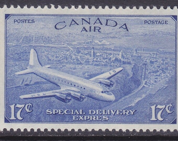 1946 Transatlantic Mail Plane Canada Air Mail Special Delivery Postage Stamp Mint Never Hinged