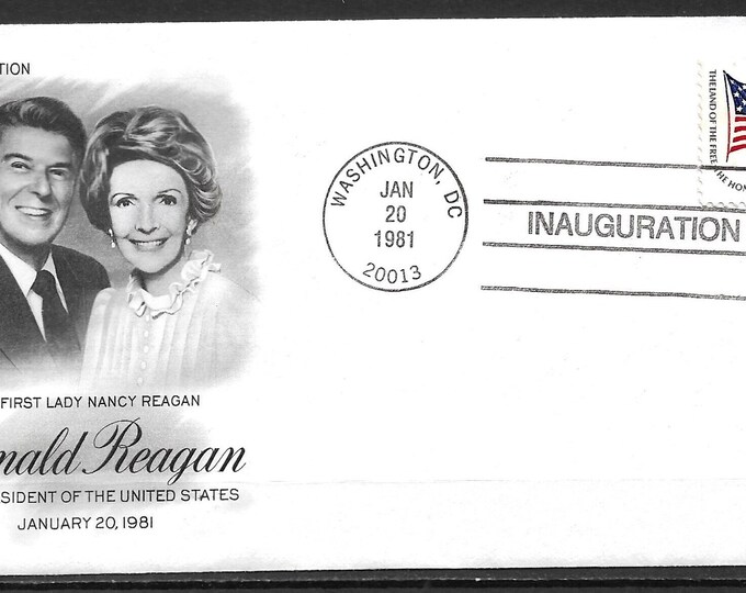 Ronald and Nancy Reagan Collectible Inauguration Day Cover 1981 Washington DC Postmark