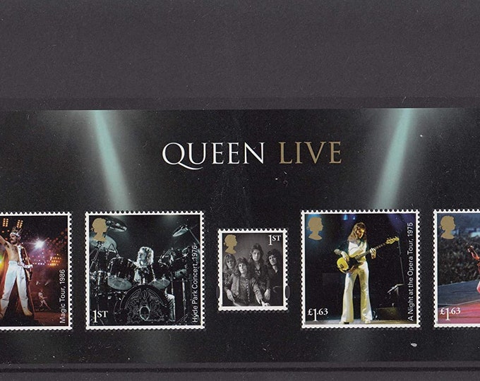 2020 Royal Mail Queen Music Great Britain Miniature Sheet of 5 Postage Stamps Mint Never Hinged