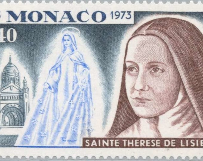 1973 Saint Thérèse of Lisieux Birth Centenary Monaco Postage Stamp Mint Never Hinged