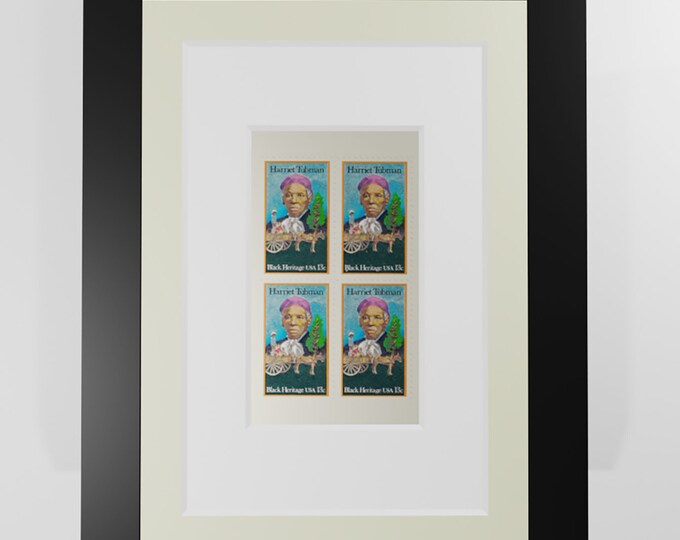 Harriet Tubman Framed Postage Stamps