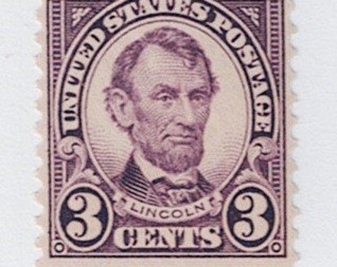 Abraham Lincoln 3 Cent United States Postage Stamp Issued 1923