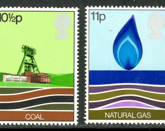 1978 British Energy Resources Set of 4 Great Britain Postage Stamps Mint Never Hinged Condition