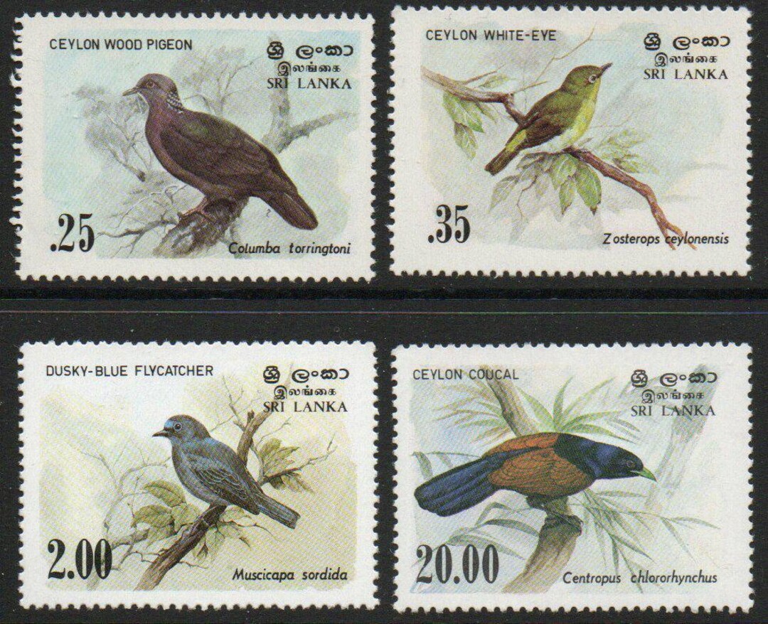Sri Lanka 1983 Birds of Ceylon Set of Four Postage Stamps Mint Never ...