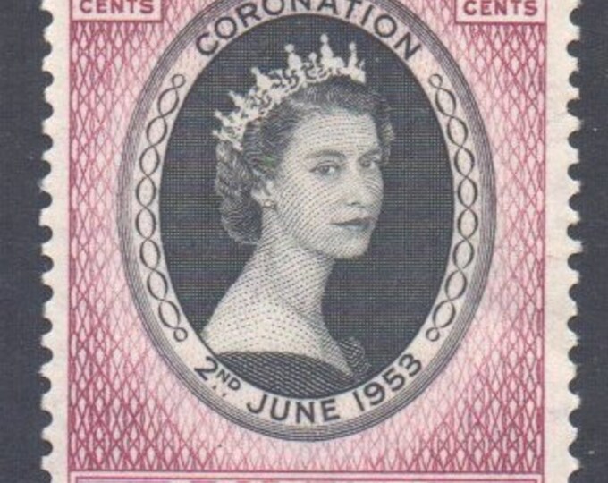 Coronation of Queen Elizabeth II Malaya Johore Postage Stamp Issued 1953